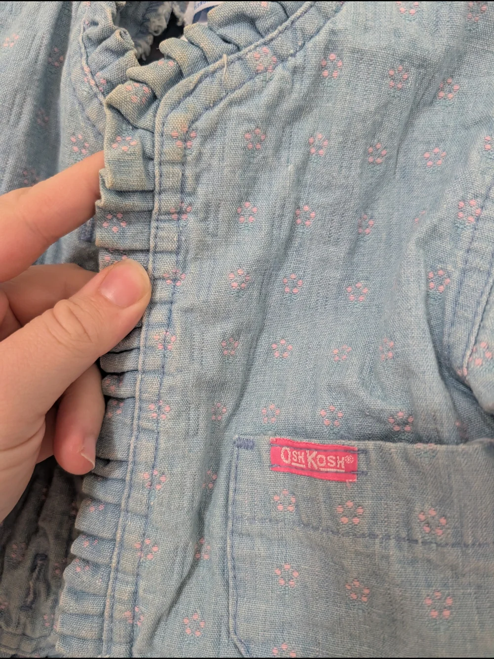 Vintage OshKosh B'gosh‎ Light Wash Overalls With Matching Jacket 6-9m